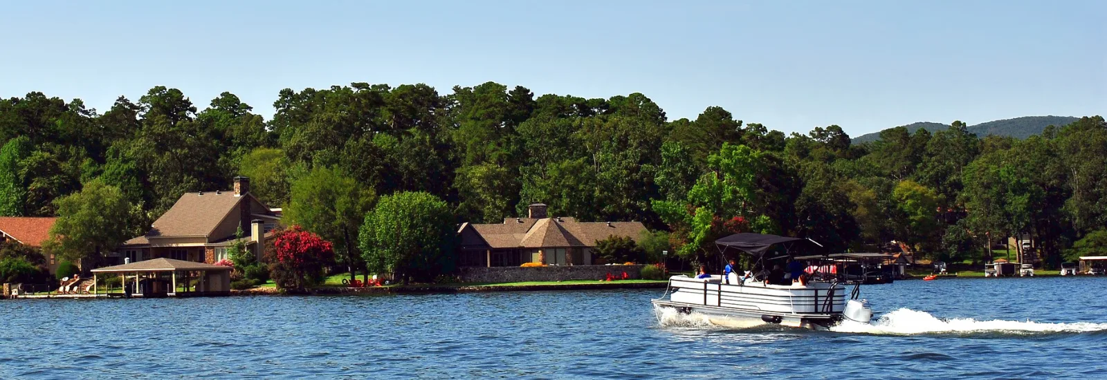 Boat traveling across Sodus Bay